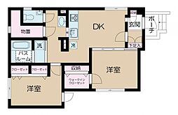 シャンブルIS 2DKの間取図画像
