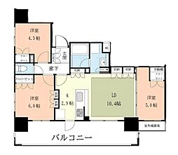 パレステージ秋葉原 3LDKの間取図画像