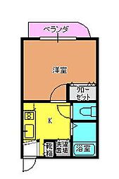 イミューブルカエデ 1Kの間取図画像