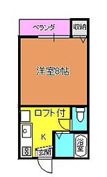 ハイツFit 1Kの間取図画像