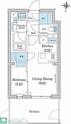 スタイリオ池上ＳＯＵＴＨ 1階1LDKの間取り