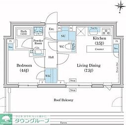 スタイリオ池上ＳＯＵＴＨ 4階1LDKの間取り