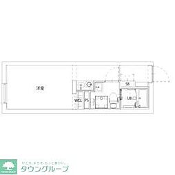 ＣＩＴＹ　ＷＡＬＫ馬込 3階ワンルームの間取り