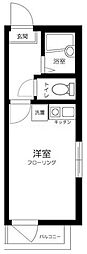 Ｌａ　Ｃａｓａ　Ｄｏｌｃｅ 1階ワンルームの間取り