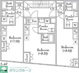 RAMIi上池台 3階ワンルームの間取り
