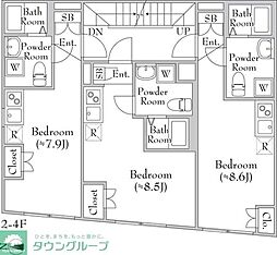RAMIi上池台 5階ワンルームの間取り