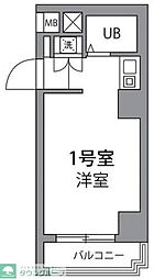 ワールドレジデンス大森 601 6階ワンルームの間取り