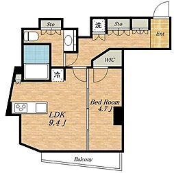 コンフォリア馬込 2階1LDKの間取り
