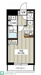 ハーモニーレジデンス大森山王002 2階ワンルームの間取り