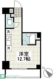 Ｔｈｅ Ｂｌｕｅ 8 4階ワンルームの間取り