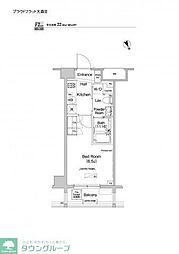 プラウドフラット大森III 2階1Kの間取り