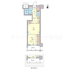 ＲＪＲプレシア千鳥 5階1LDKの間取り