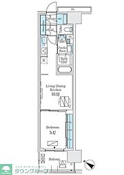 ロイヤルパークス有明 1LDKの間取図画像
