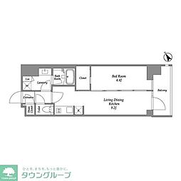 シーズンフラッツ大森西 1LDKの間取図画像