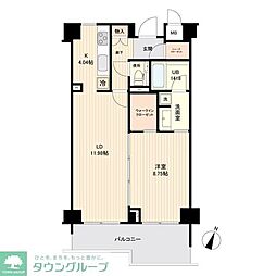 エスティメゾン白金台 1LDKの間取図画像