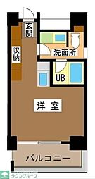 マリンベルコート ワンルームの間取図画像