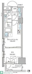 パークアクシス品川天王洲アイル 1DKの間取図画像