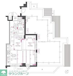 大田区鵜の木2丁目マンション 2LDKの間取図画像