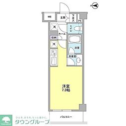 リバーレ蒲田仲六郷 ワンルームの間取図画像
