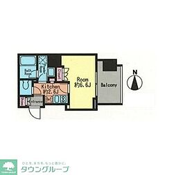 スタイリオ蒲田 1Kの間取図画像