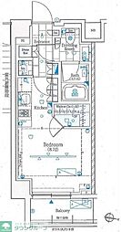 アプリーレ池上 ワンルームの間取図画像