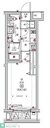 SPコート大森町 1Kの間取図画像