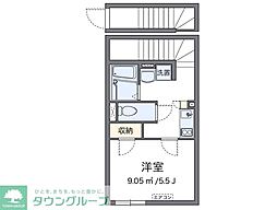 INO3 1Kの間取図画像