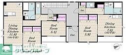 仮称)大森北6丁目計画 1LDKの間取図画像