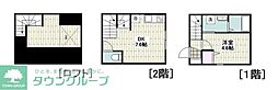 ハーミット千鳥町 1DKの間取図画像