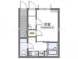 LEONEXT清風 1Kの間取図画像