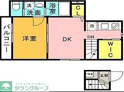 K-house西蒲田 1DKの間取図画像