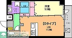 パラシオテルマス池上 1LDKの間取図画像