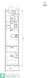 RELUXIA馬込 1LDKの間取図画像