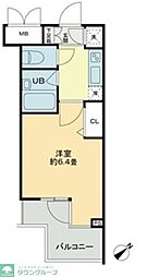 クロスレジデンス蒲田 1Kの間取図画像