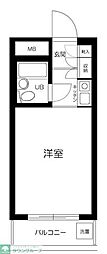 ラ・ヴィール池上 ワンルームの間取図画像