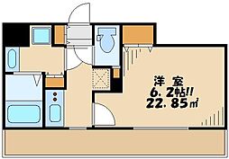 AZEST蒲田南 1Kの間取図画像
