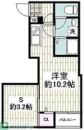 エクス大森東 1LDKの間取図画像