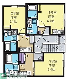 プレナ蒲田 1Kの間取図画像