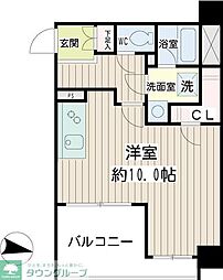 PearlCourt鶴見 ワンルームの間取図画像