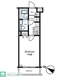 MAKESDESIGN西馬込 1Kの間取図画像