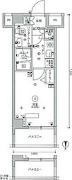 スカイコート品川パークサイド 1Kの間取図画像