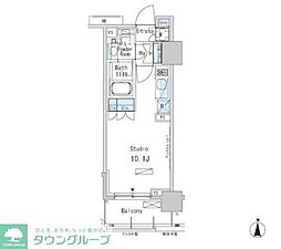 パークアクシス蒲田ステーションゲート ワンルームの間取図画像