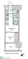 Brilliaist大井町 1DKの間取図画像