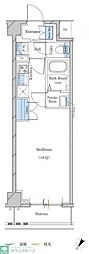 GALICIA下丸子リバーサイド 1Kの間取図画像