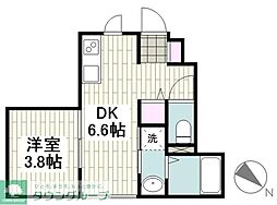 グランシナジー大森 1DKの間取図画像