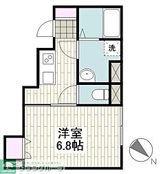グランシナジー大森 1Kの間取図画像