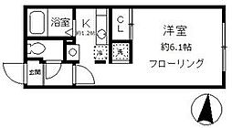 スマートリンク白金 1Kの間取図画像