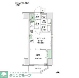スタイリオ蒲田2 1DKの間取図画像