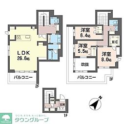 ウィステリア田園調布 3LDKの間取図画像