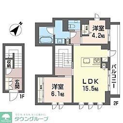 ウィステリア田園調布 2LDKの間取図画像